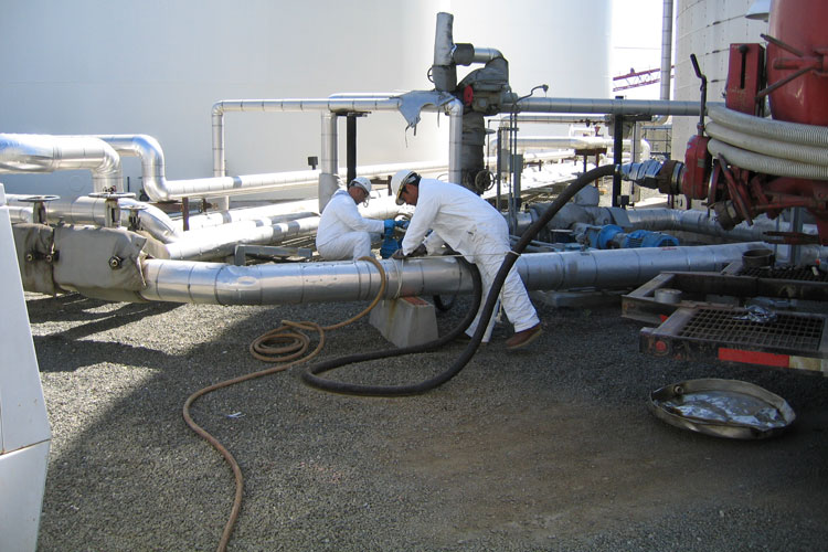 industrial cleaning of poduct Lines on a manufacturing plant